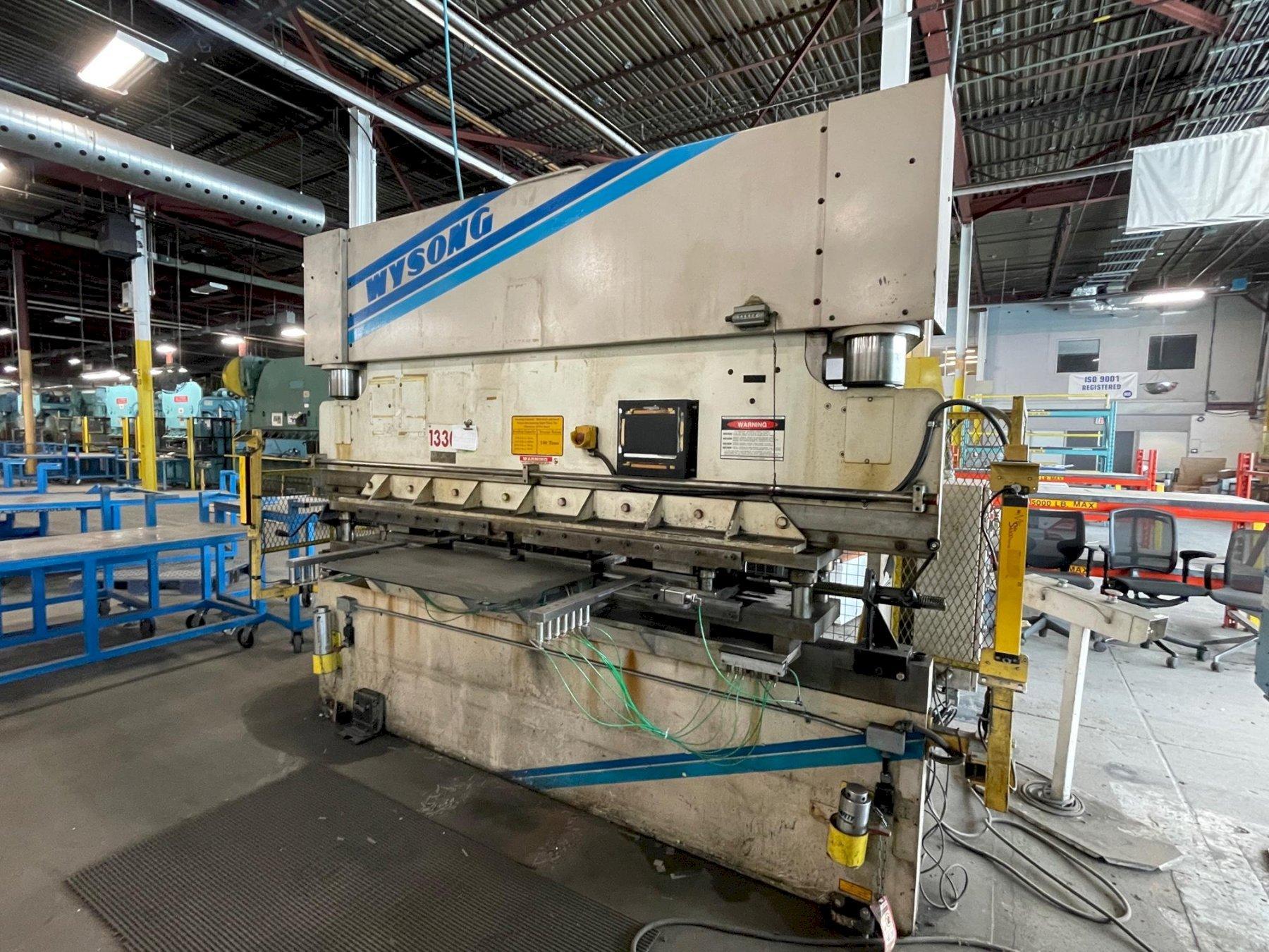 100 TON X 10' WYSONG HYDRAULIC PRESS BRAKE: STOCK #76648