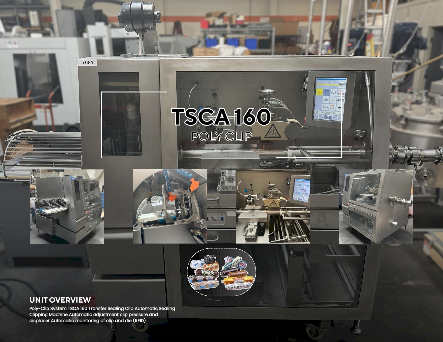 Poly-Clip System TSCA 160 Transfer Sealing Clip Automatic Sealing Clipping Machine Automatic adjustment clip pressure and displacer Automatic monitoring of clip and die (RFID)