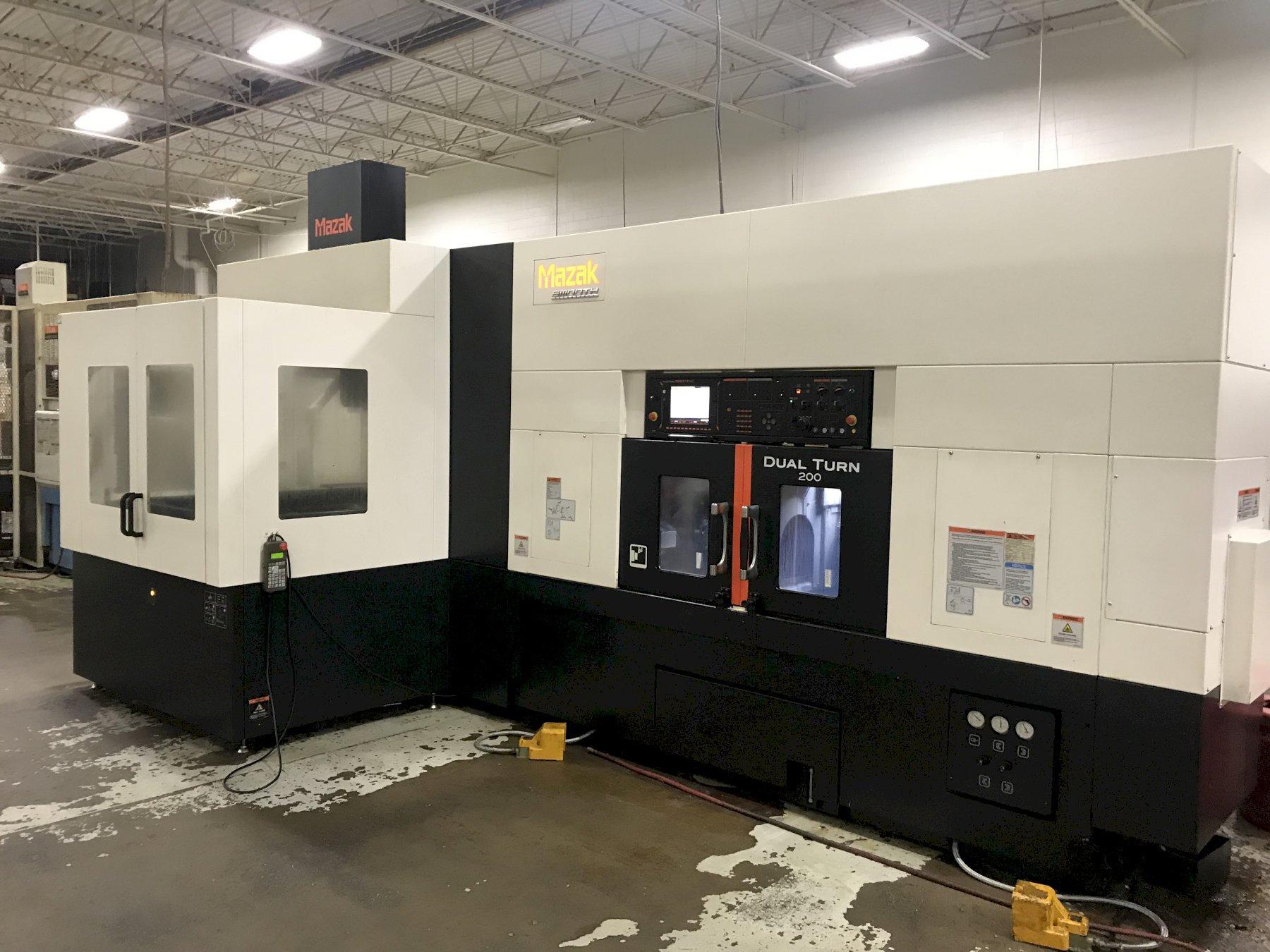 Mazak Dual Turn 200 CNC Lathe, Mazatrol Smooth C, 12.6