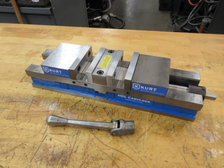 Kurt HDL4 4" Double Lock Machine Vise with Hard Jaws and Handle- Auction Item