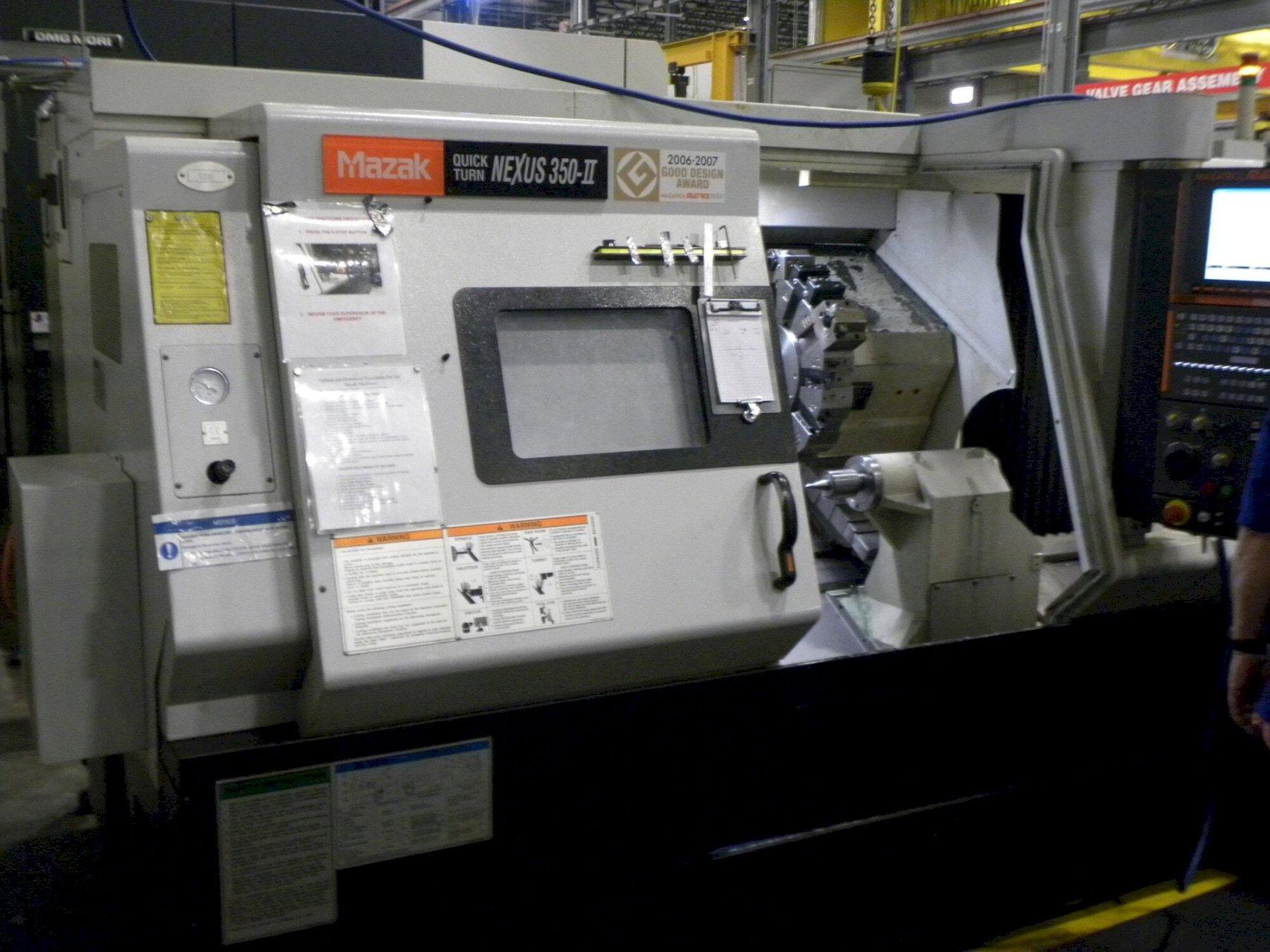 Mazak QTN 350-II CNC Lathe, 2008- 15″ Kitagawa Chuck, 4.6″ Through-Hole, Tool Pre-Setter