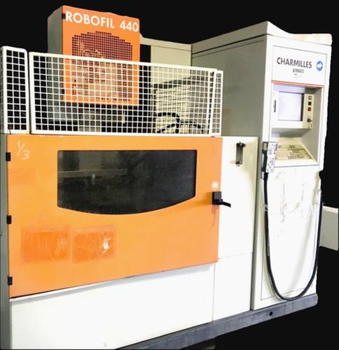 CHARMILLES #ROBOFIL-440, CNC WIRE CUTTING EDM, CHILLER CONVEYOR