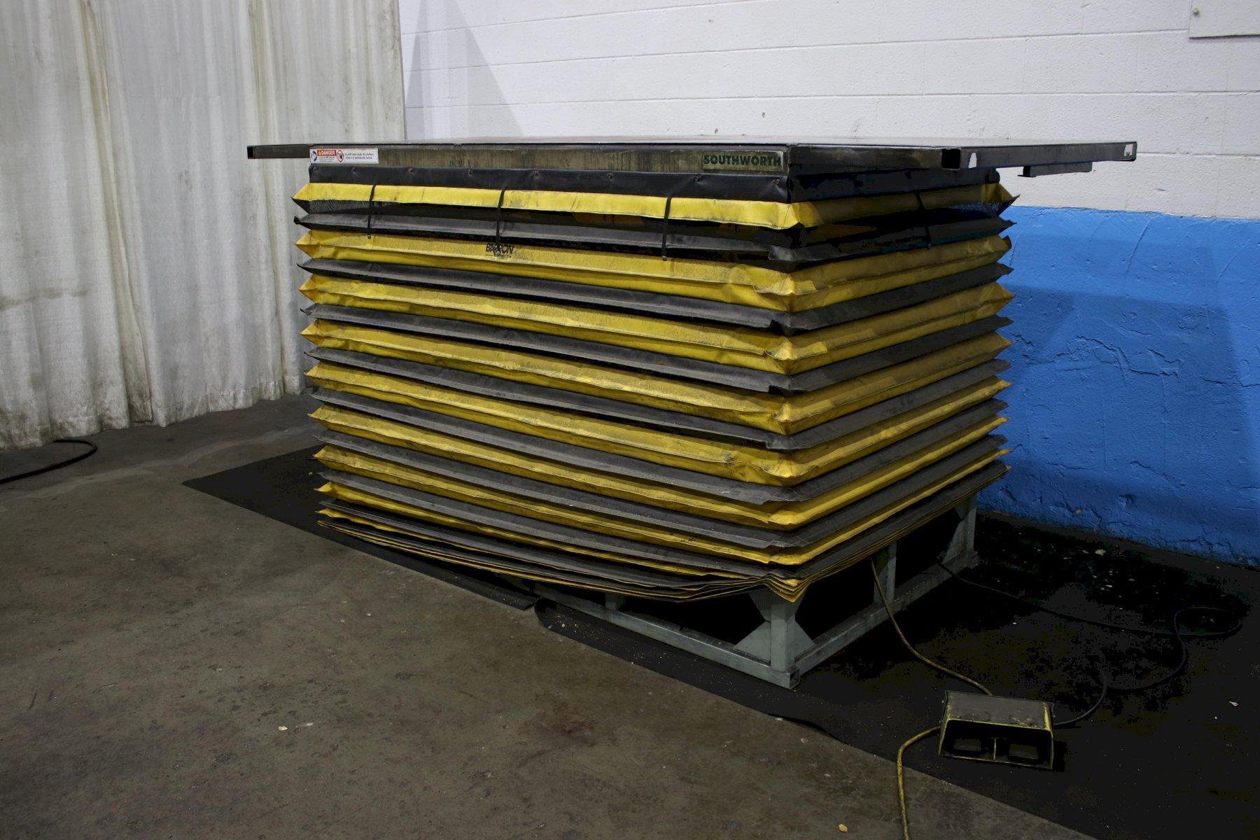 12,000 LBS SOUTHWORTH HYDRAULIC SCISSOR LIFT TABLE: STOCK #75588