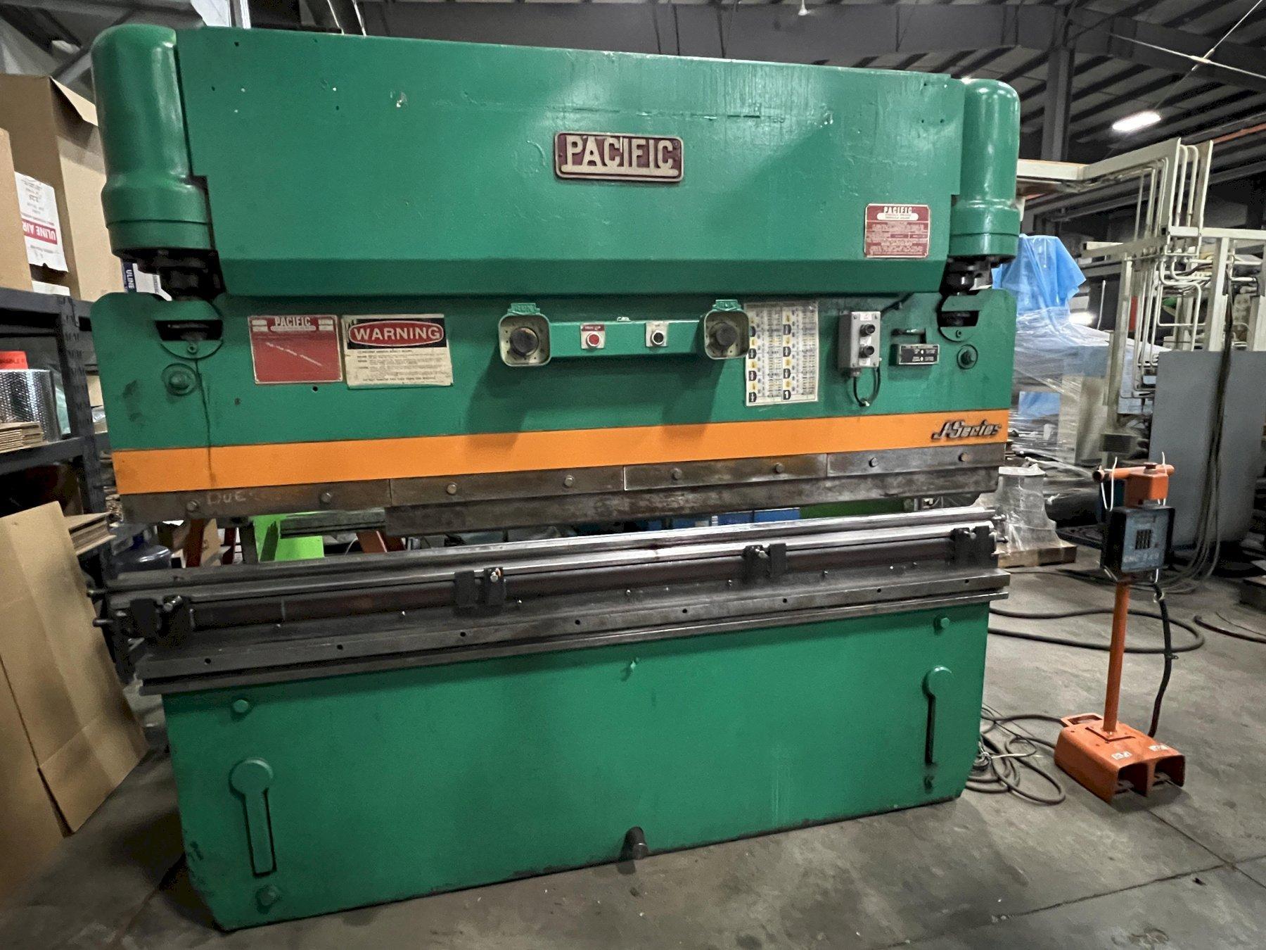 75 TON PACIFIC 10 GA. x 8' HYDRAULIC PRESS BRAKE,  MODEL J75-8, AUTOMEC 9X9 BACKGAUGE, 1980