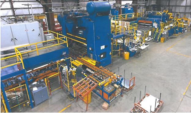 110" x .500"  Blanking Line Featuring 600 Ton Danly Press, Automatic Feed / Herr Voss Feed Line and Atlas Stacking System