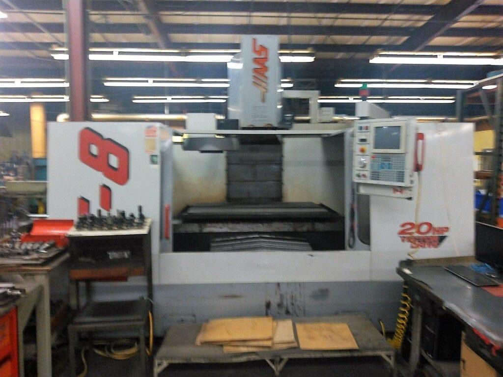 Haas VF-8 VMC, 1999- Chip Auger, Rigid Tapping, Programable Coolant Nozzle