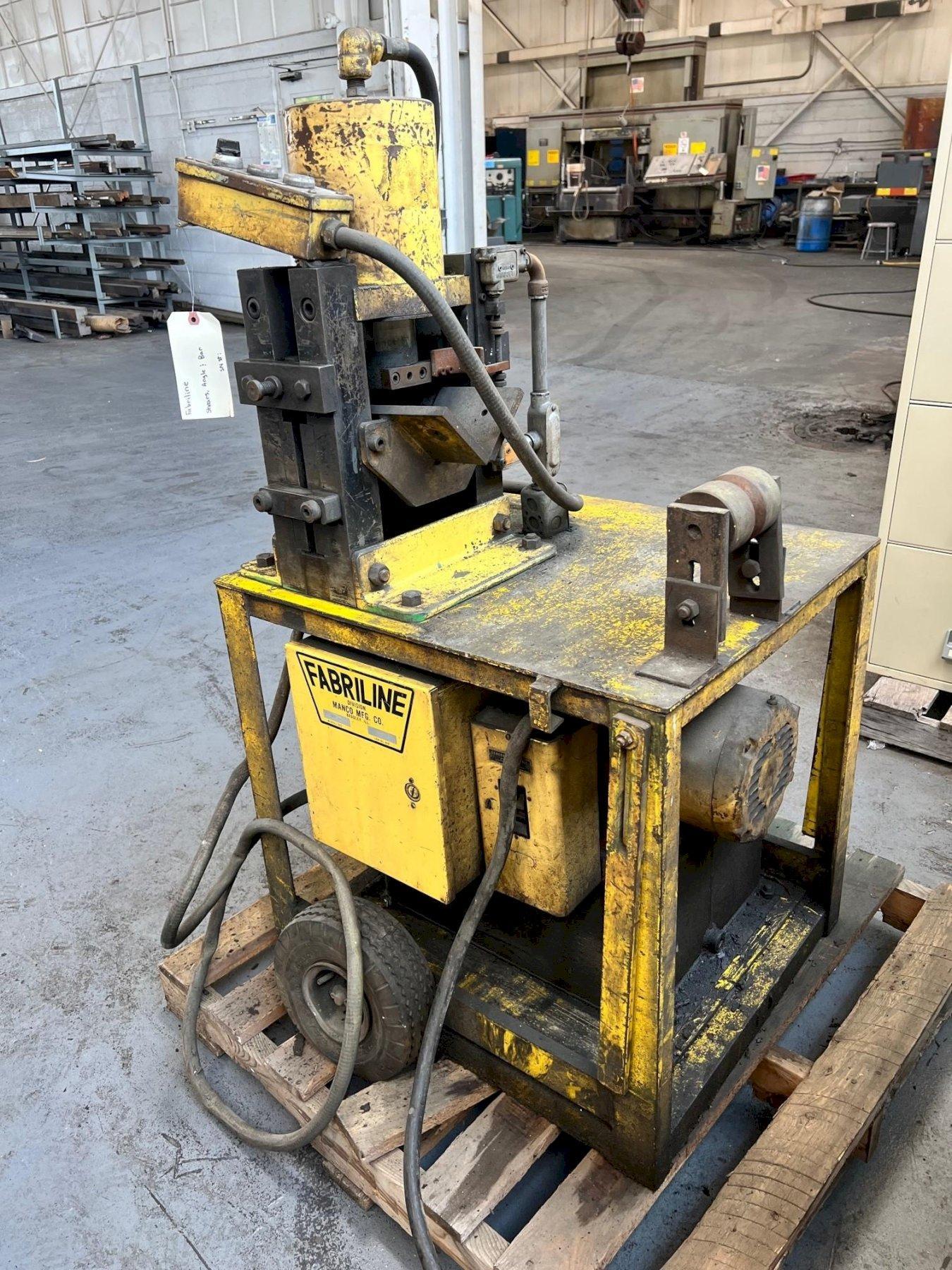 USED FABRILINE 4" X 4" X 3/8" HYDRAULIC ANGLE SHEAR MODEL FAS 44, Stock# 10995