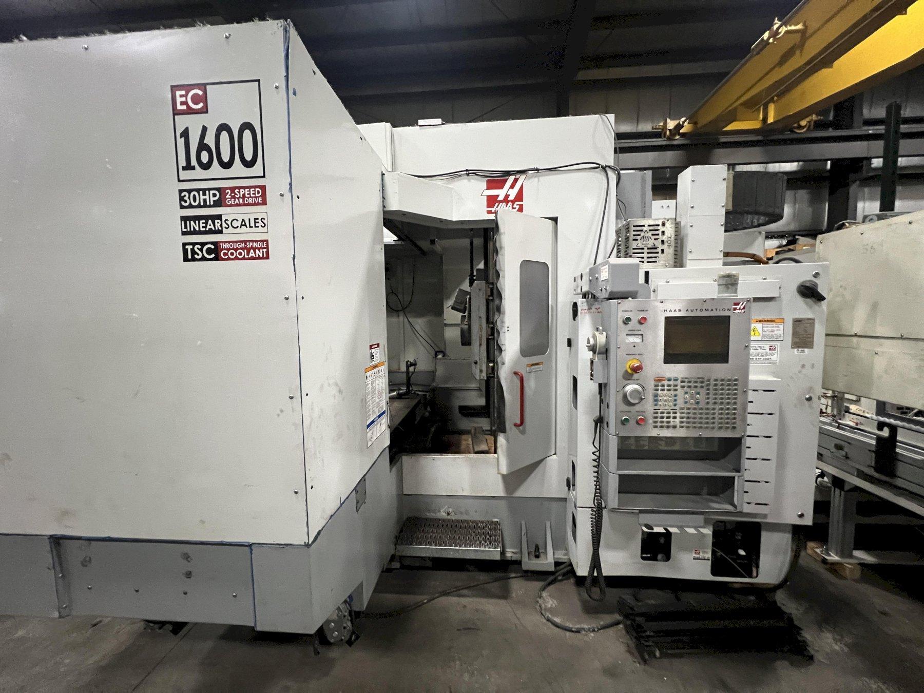 Haas EC-1600-3X Horizontal Machining Center, New 2005, 50 Taper, Thru spindle coolant, 30 HP, Linear Scales, 4th Axis interface