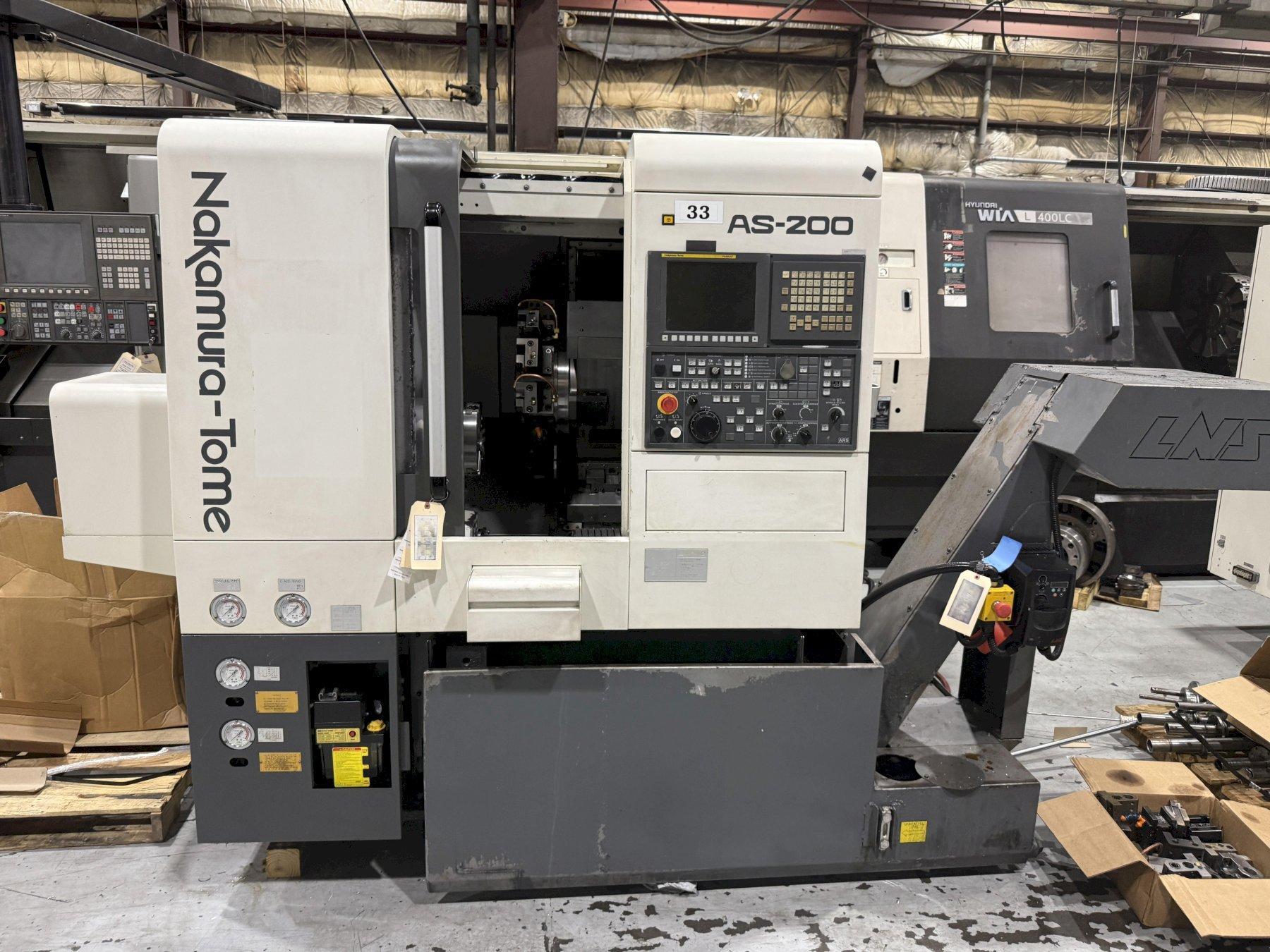 Nakamura-Tome AS-200Y Turning Center. Y-Axis. Live Milling. New-2015