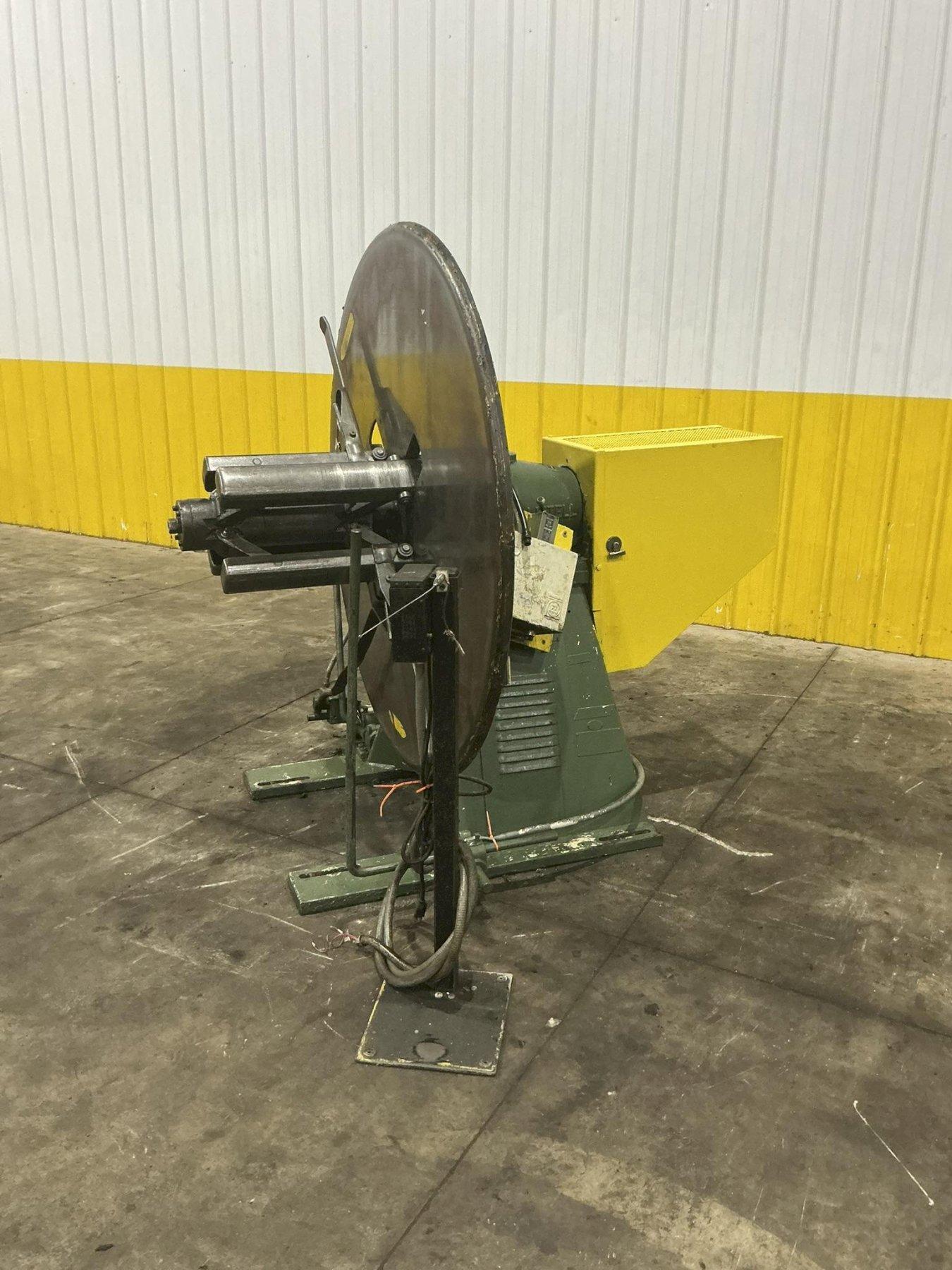 4,000 LBS X 18” LITTELL MODEL #40-18 MOTORIZED COIL REEL UNCOILER: YOBRO #26029