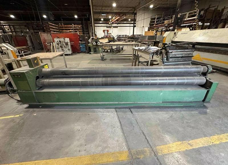 10 Ga. X 12 ft Hassleholms (Roundo) 3-Roll Hydraulic Plate Bending Roll Model PA 185/12