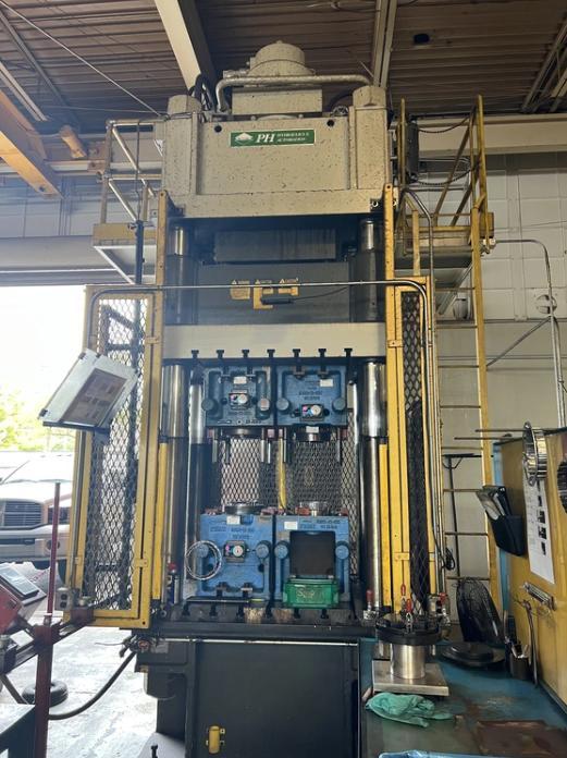 (1) Used 500 Ton PH Hydraulics 4 Post Downacting Hydraulic Press