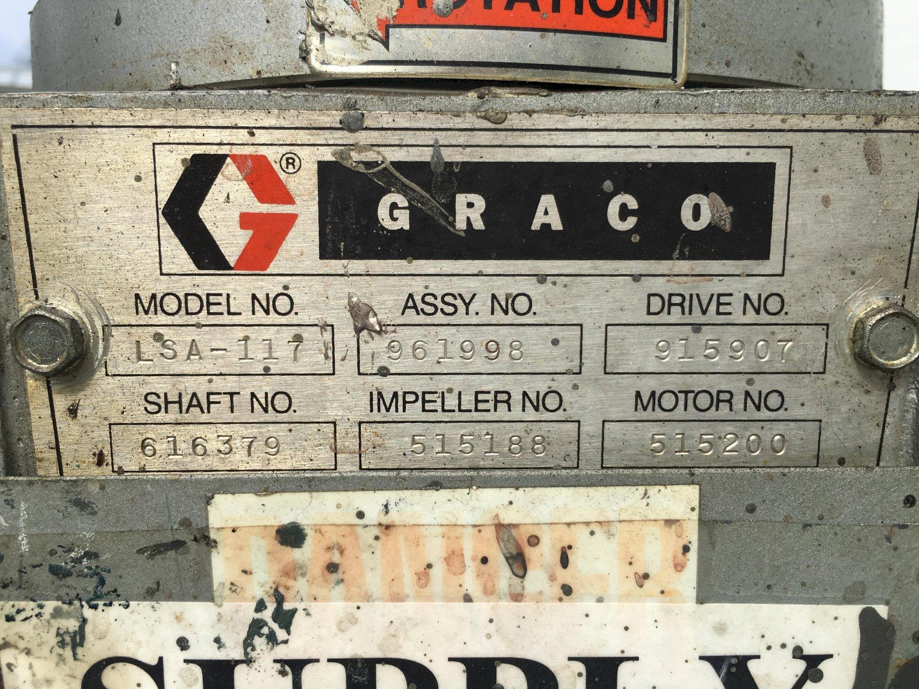 Graco R00-232 60-Gallon S/S Tank  w/Graco Agitator LSA-117