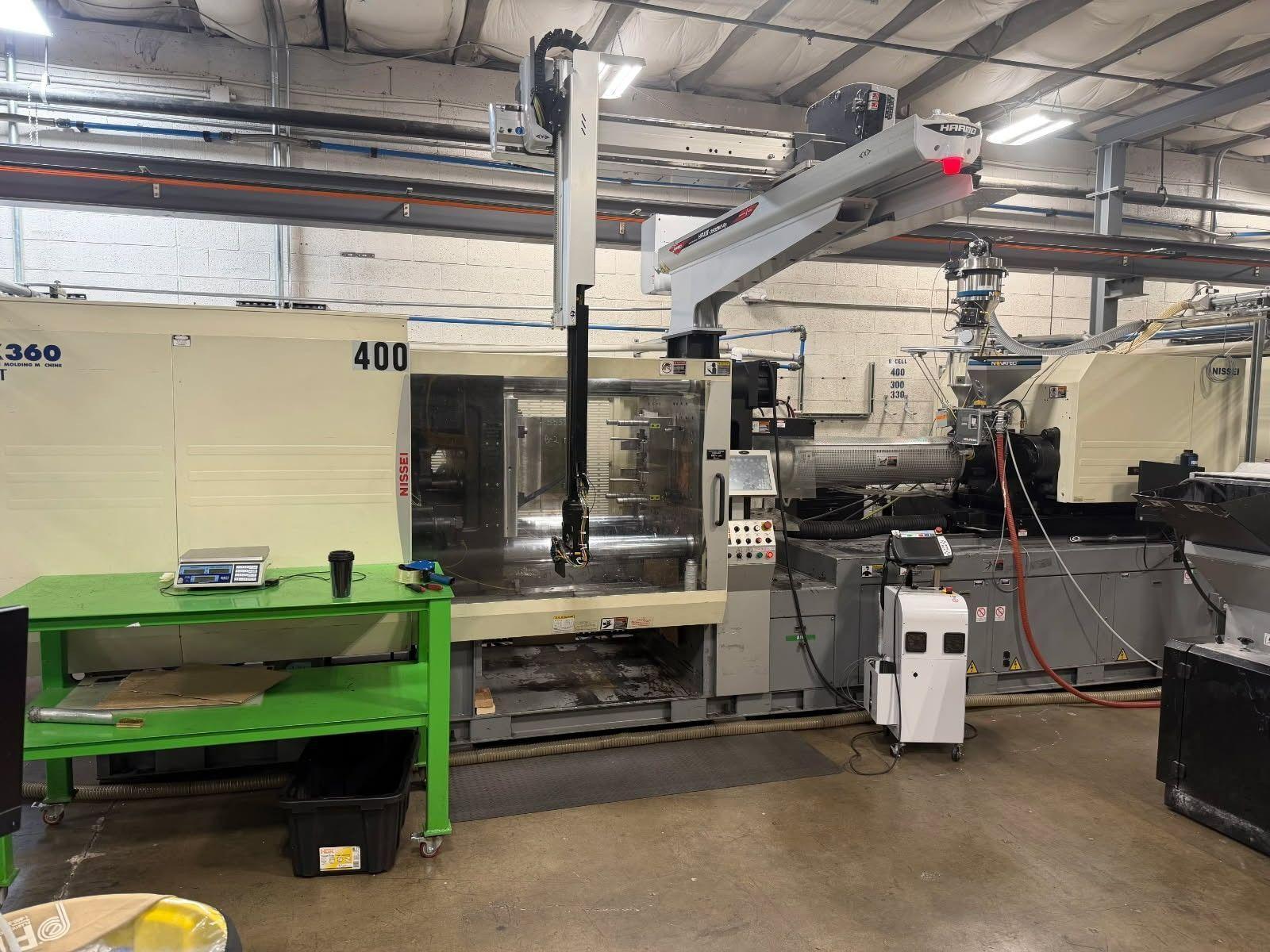 Nissei Used NEX360IV-100LE Electric Injection Molding Machine, 397 Ton, 26 oz., yr. 2006