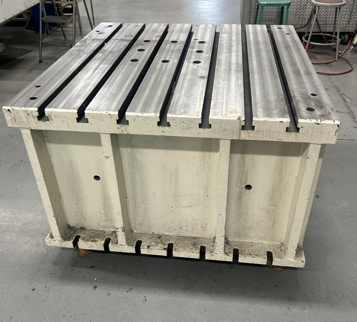 48" x 48" x 30" HIGH T SLOT RISER PLATE WORK HOLDING FIXTURE BOX TABLE : YOBRO #26298