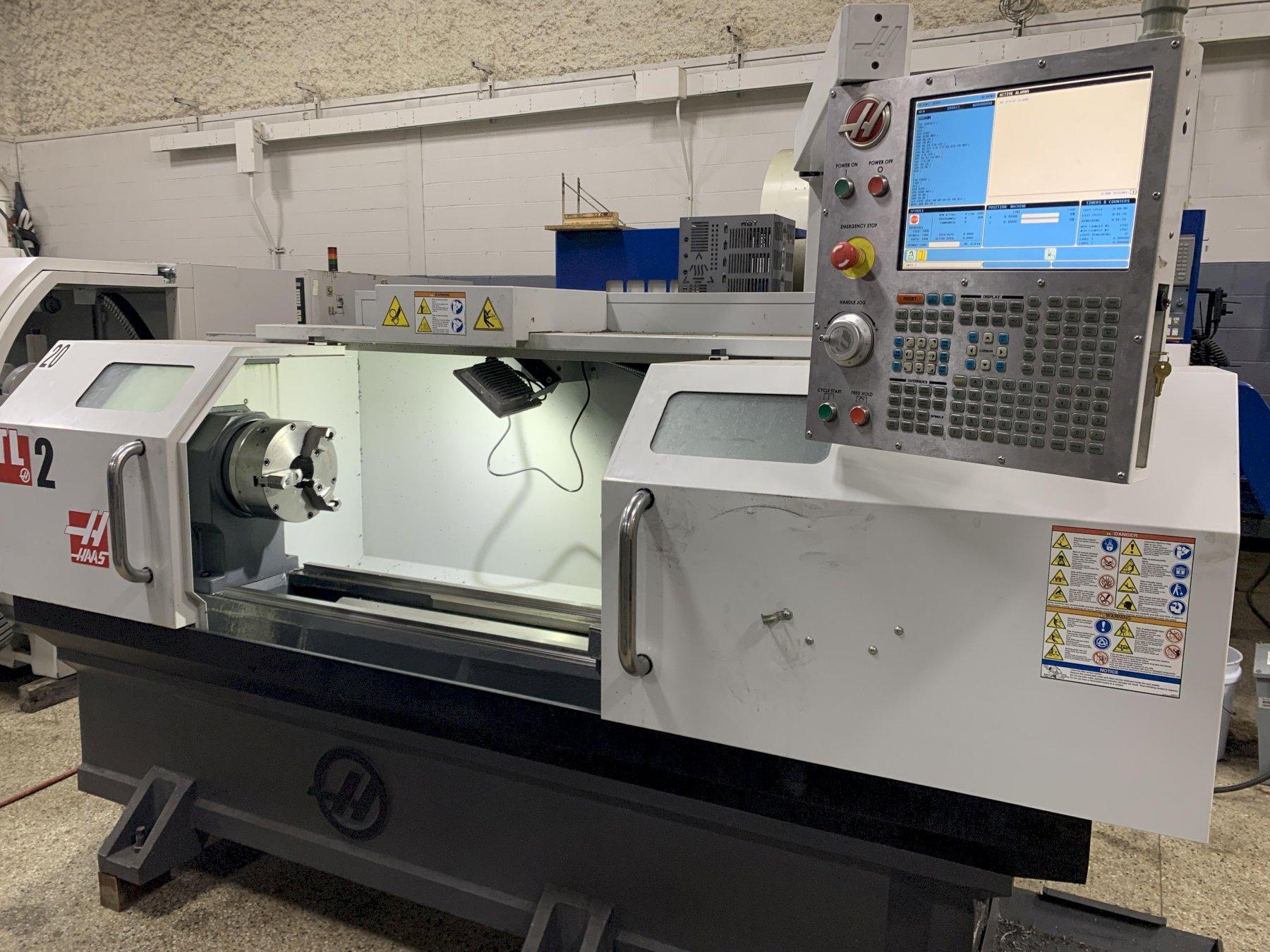 Haas Model TL2 CNC Flat Bed Lathe, S/N 3101663, New 2015.