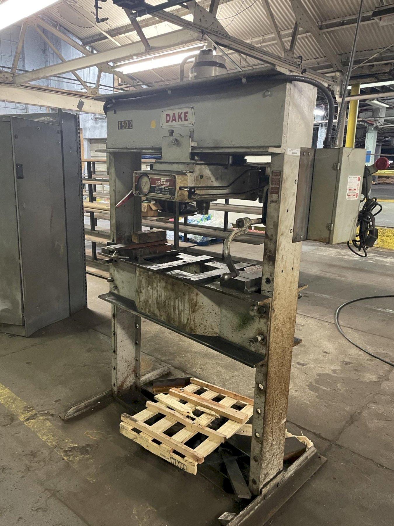 75 TON DAKE MODEL #ELED-DRAULIC H-FRAME HYDRAULIC PRESS: YOBRO #25746