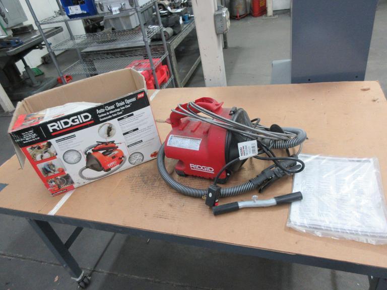Rigid Auto Clean Drain Opener, Electric for 3/4" to 1.5" Drain Lines up To 25'- Auction Item