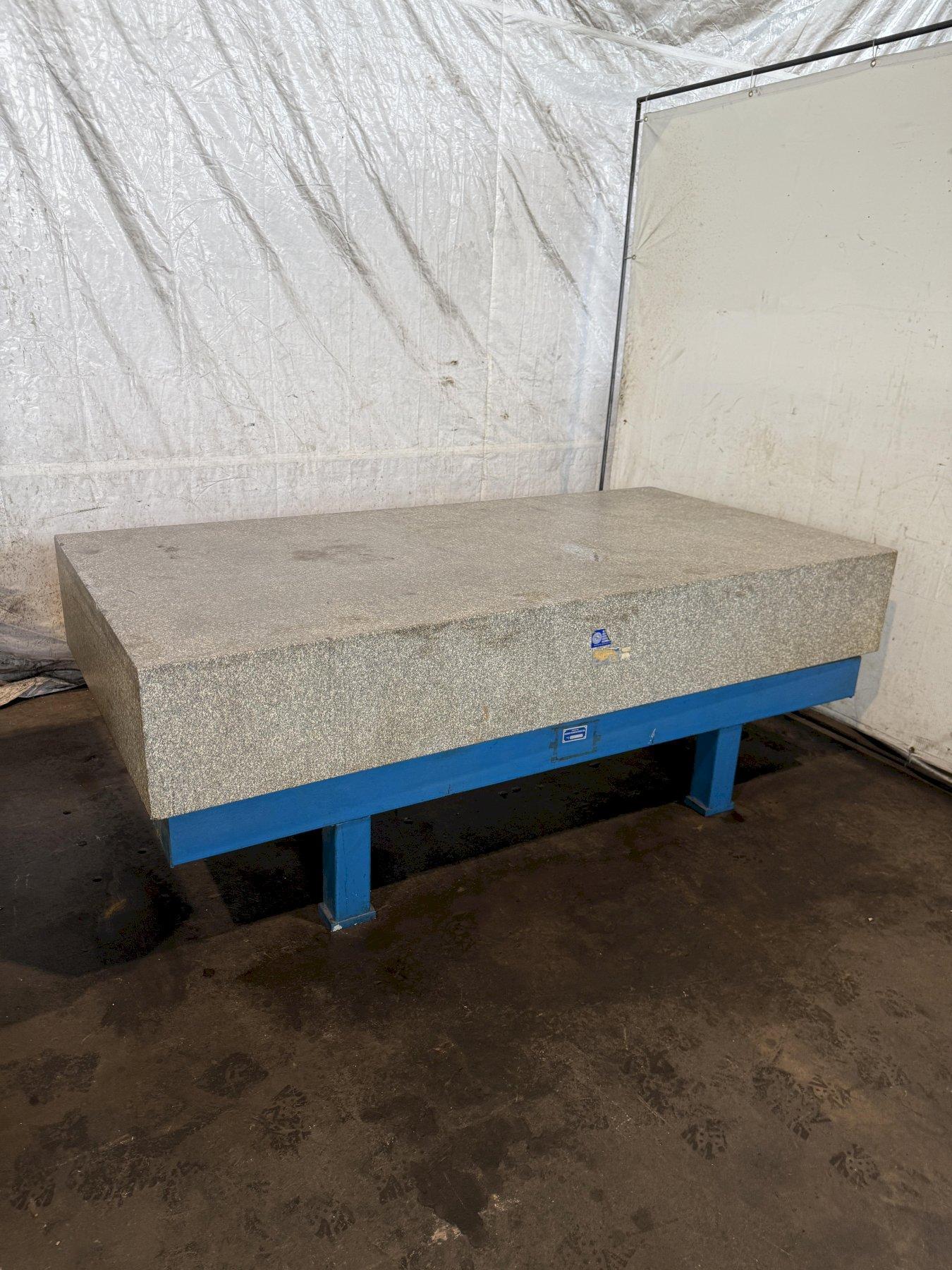 48" X 96" X 14" ROCK OF AGES GRANITE SURFACE PLATE W/STAND. STOCK # 0756426