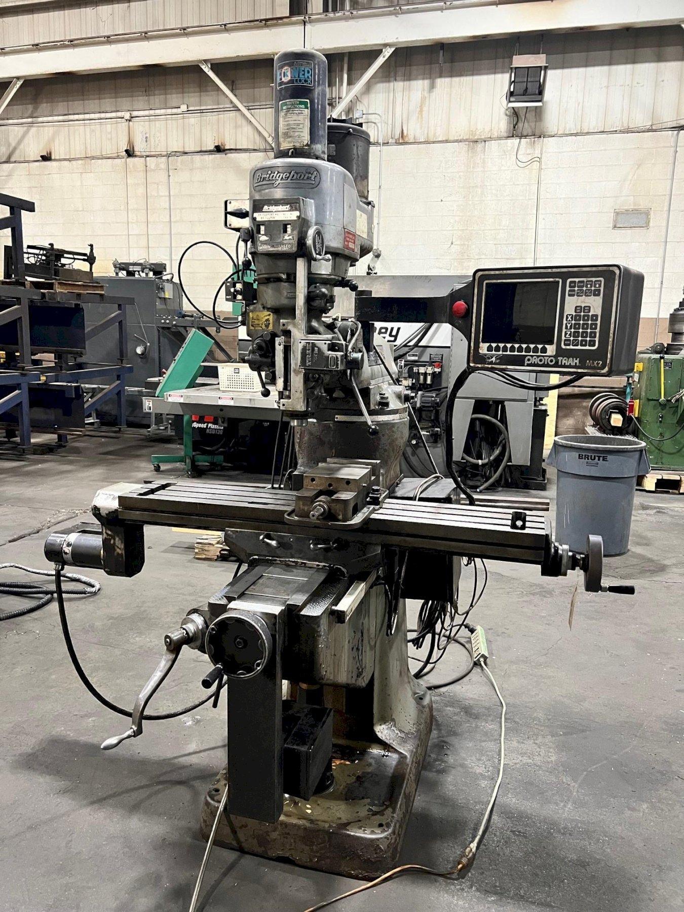 USED BRIDGEPORT 9" X 48", 2-AXIS CNC KNEE MILL WITH PROTO TRAK MX2 CONTROL, Stock# 11152, Year: 1994