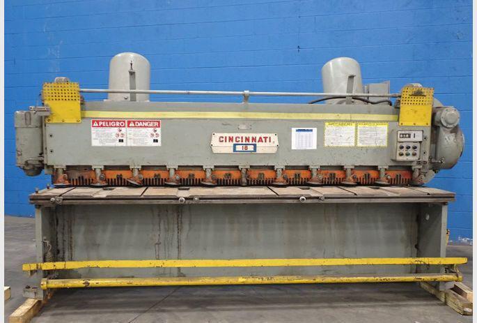 10' X 1/4" CINCINNATI POWER SQUARING SHEAR: STOCK #78261