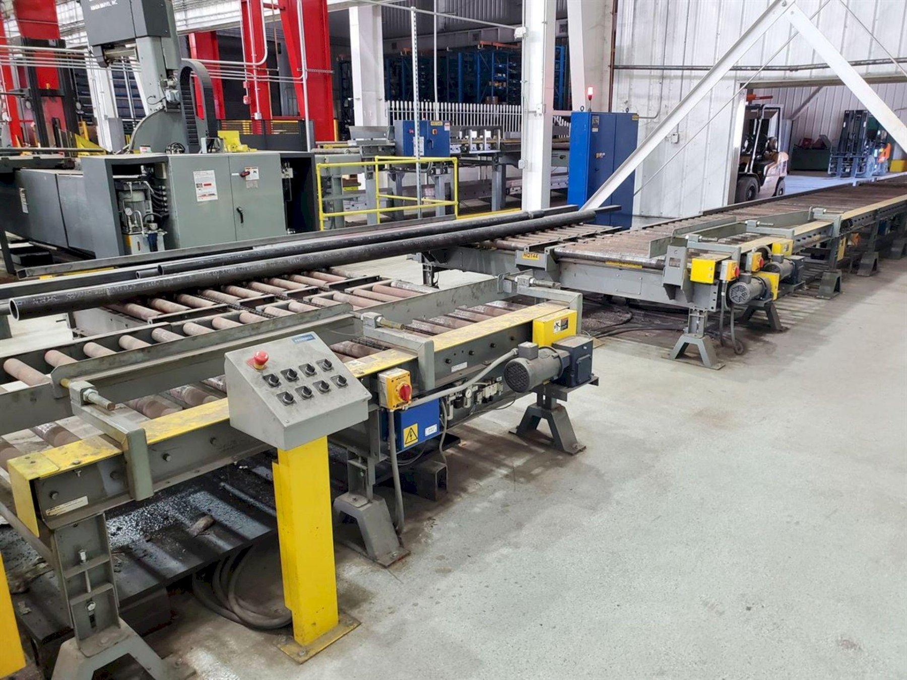 LEWCO POWERED ROLLER ENTRY & EXIT CONVEYOR SYSTEM. STOCK #0522323.