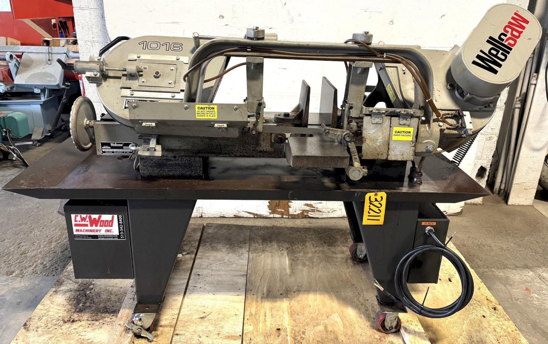 10″ x 16″ Wellsaw Horizontal Band Saw 1016, 1″ Blade, Coolant, 1 Phase