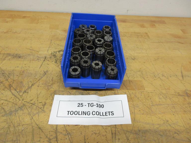 TG100 Single Angle Collets (25pcs), Assorted Diameters- Auction Item