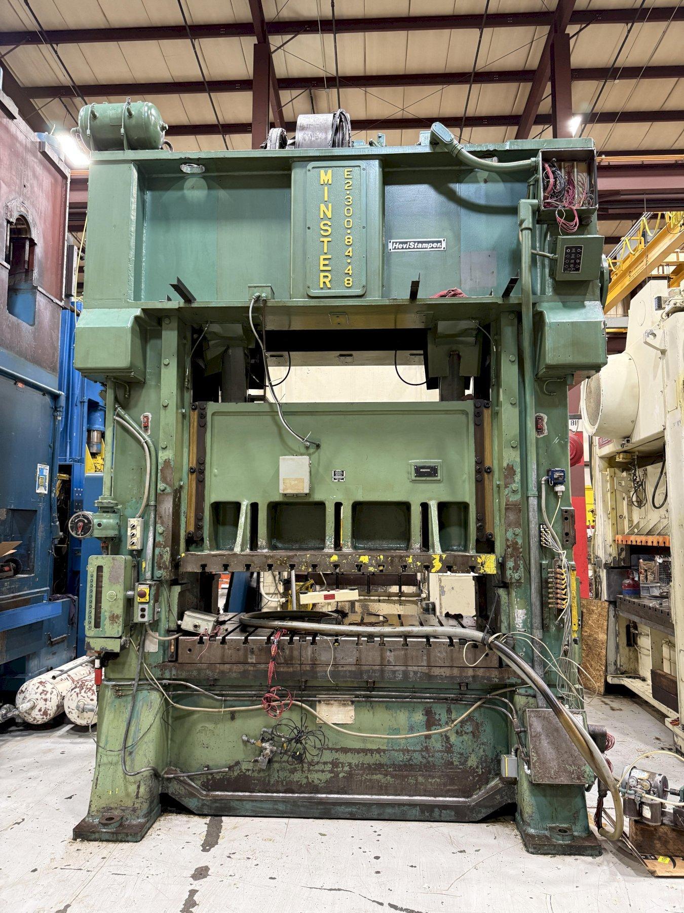 300-ton Minster E2-300-84-48 Hevi-Stamper Used Straight Side Stamping Press For Sale, Year 1981