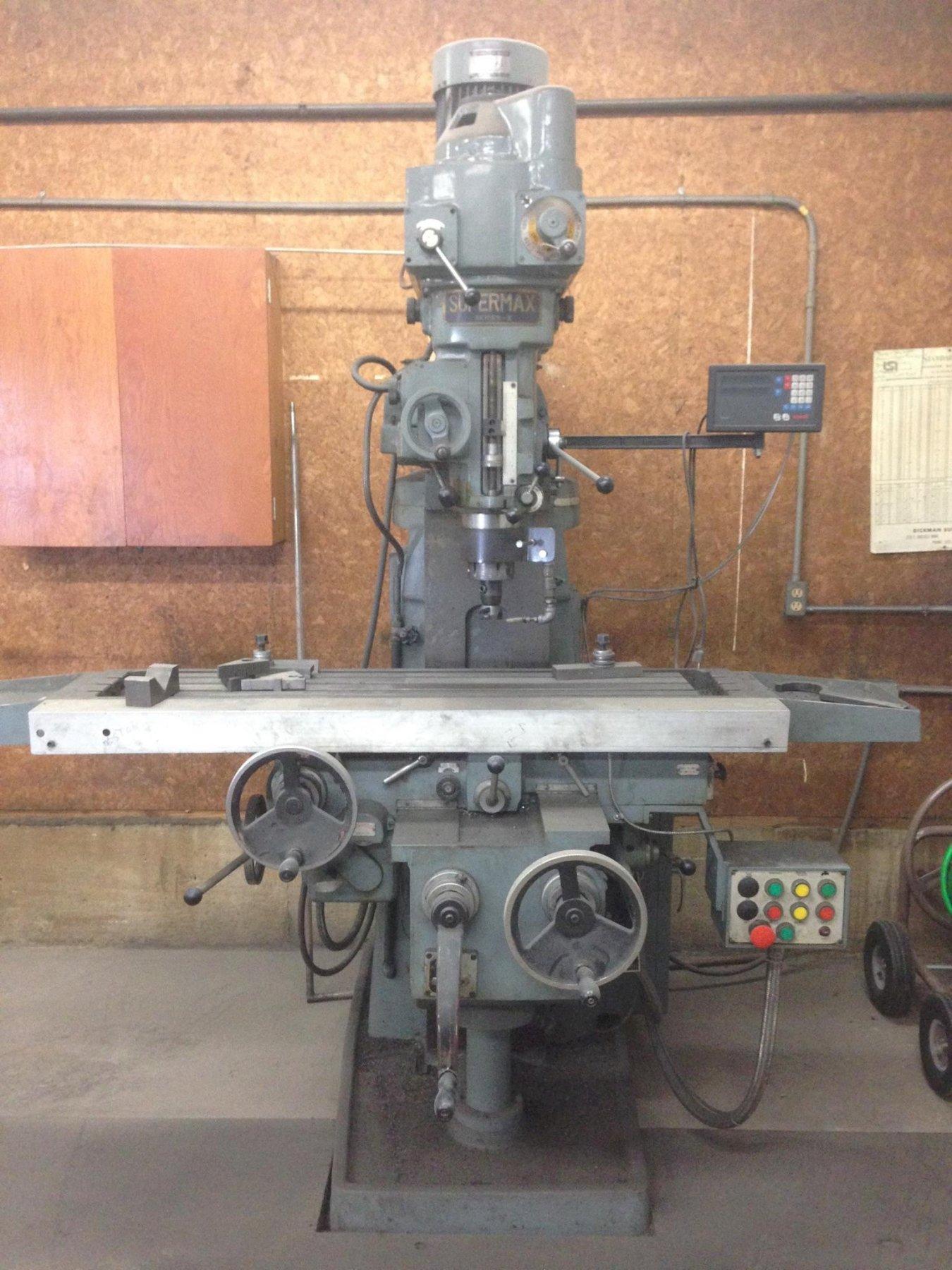 5HP SUPERMAX RAM TYPE VERTICAL MILLING MACHINE: STOCK #64117