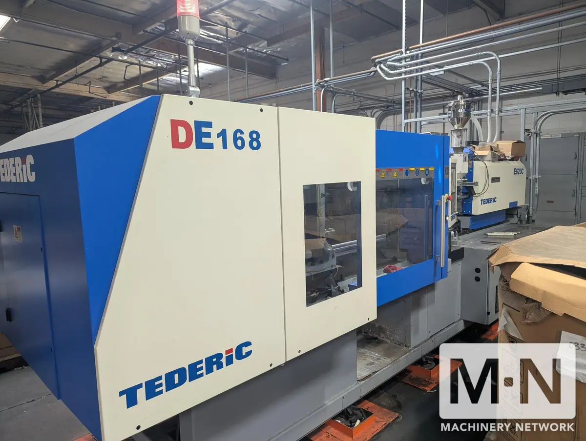 188 TON 10.4 OZ  TEDERIC MODEL DE168 ELECTRIC INJECTION MOLDING MACHINES MFG 2021