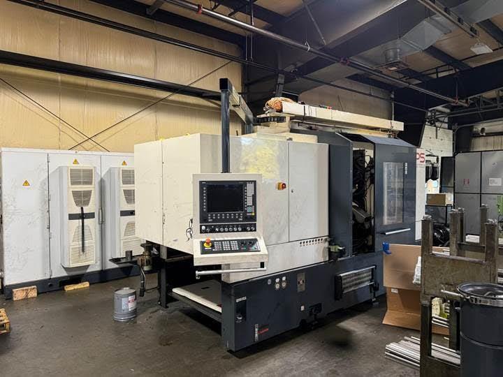 ZPS Mori-Say 8/42 42-mm 8-Spindle CNC Screw Machine, 2015 – Y-Axis Stations, 3 Live Tools, Motorized Bar Feeder, Jorgenson Chip Conveyor