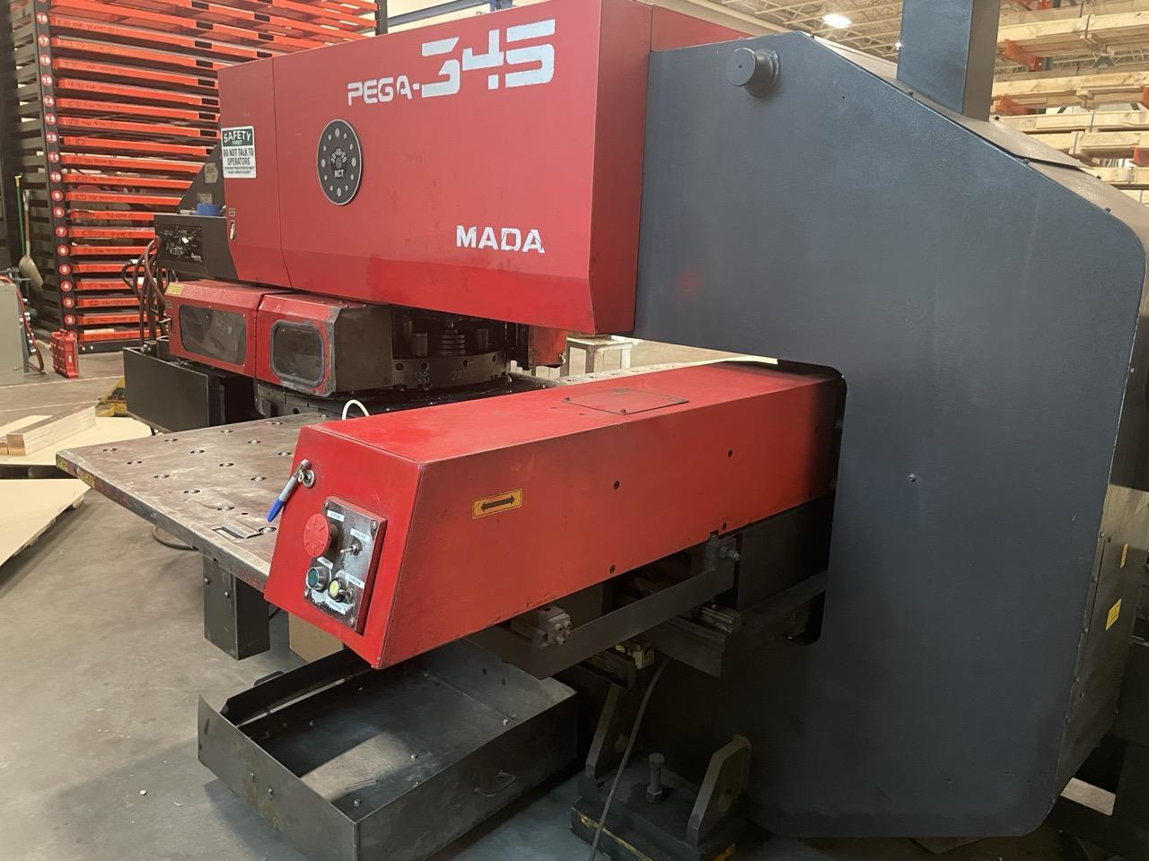 30 Ton Amada Pega 304050Q Turret Punch Press, 1989 – 56 Station, 40″x100″ Sheet, Tooling Included