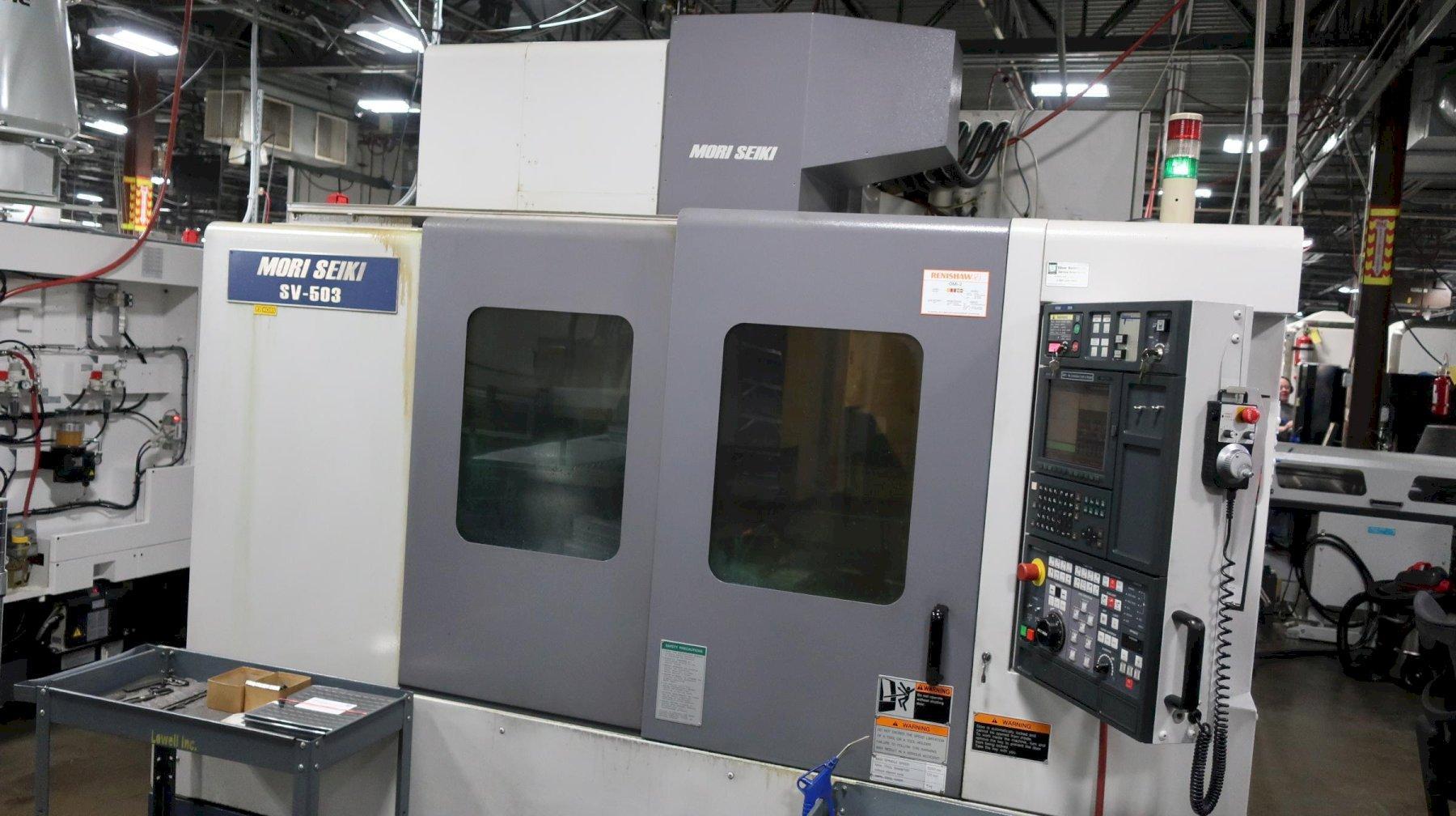 MORI SEIKI SV-503/40 Vertical Machining Center, Year 2001 With Tsudakoma 4th axis Rotary table