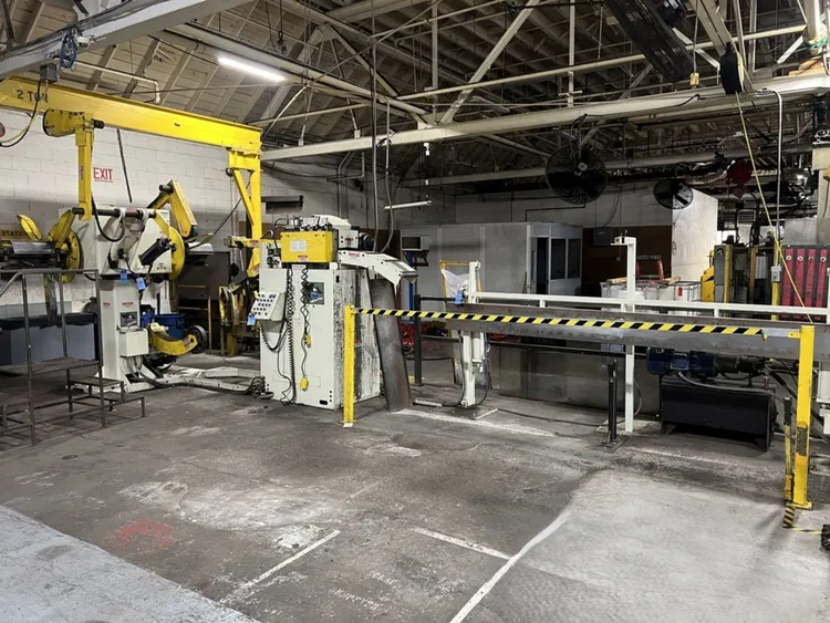 Coe Press Coil Feed Line - Double End Coil Reel and Powered Straightener Combination  6,000 Lbs. x 12" Wide x .250"