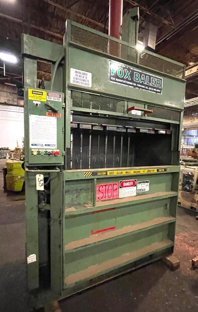 30" X 60" FOX VERTICAL HYDRAULIC CARDBOARD BALER: YOBRO #26304