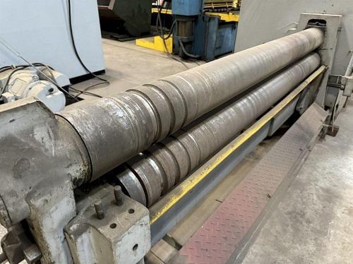 7' X 1/4" BERTSCH MODEL #7 3 ROLL INITIAL PINCH MECHANICAL PLATE ROLL