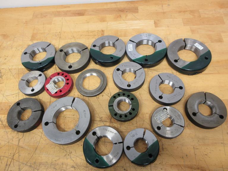 Ring ID Thread Gauges, Mostly Standard Sizes 1-1/4" Thru 2-3/4"", Brands DoAll, Alameda, Godwin- Auction Item
