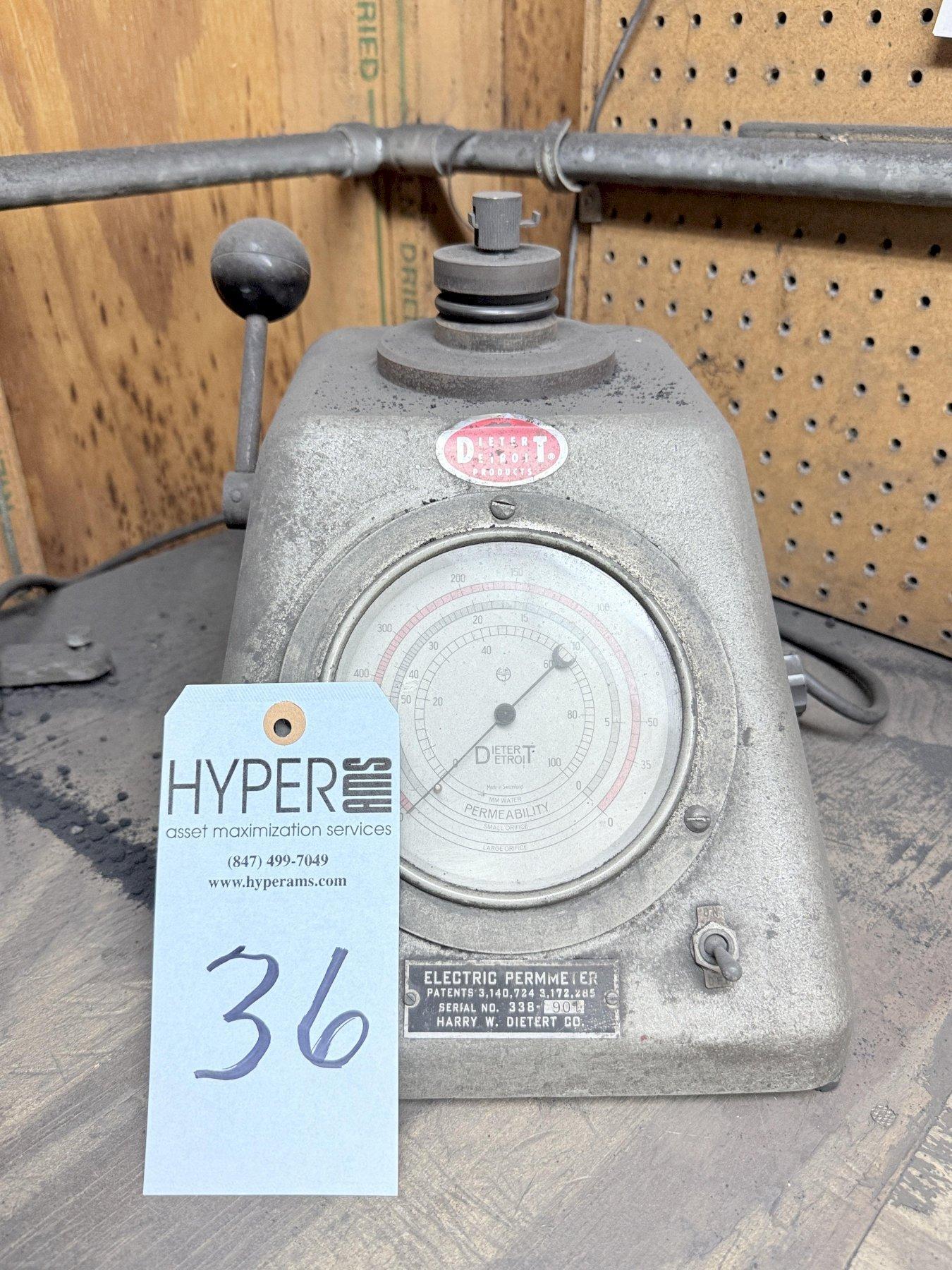 Dietert model 338 electric permmeter s/n 901