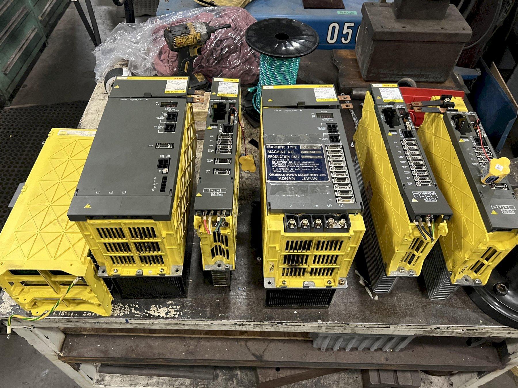 SPARE FANUC PARTS OFF AN OKUMA ACT-35, POWER SUPPLIES, 1995