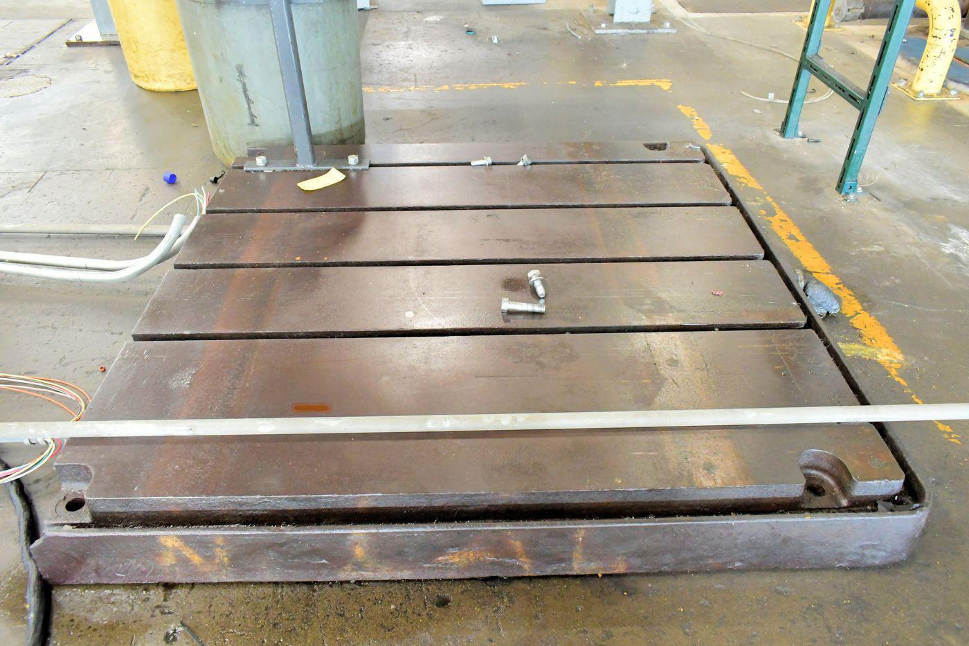 62" X 60" X 6" THICK  T SLOTTED FLOOR PLATE: STOCK #78515