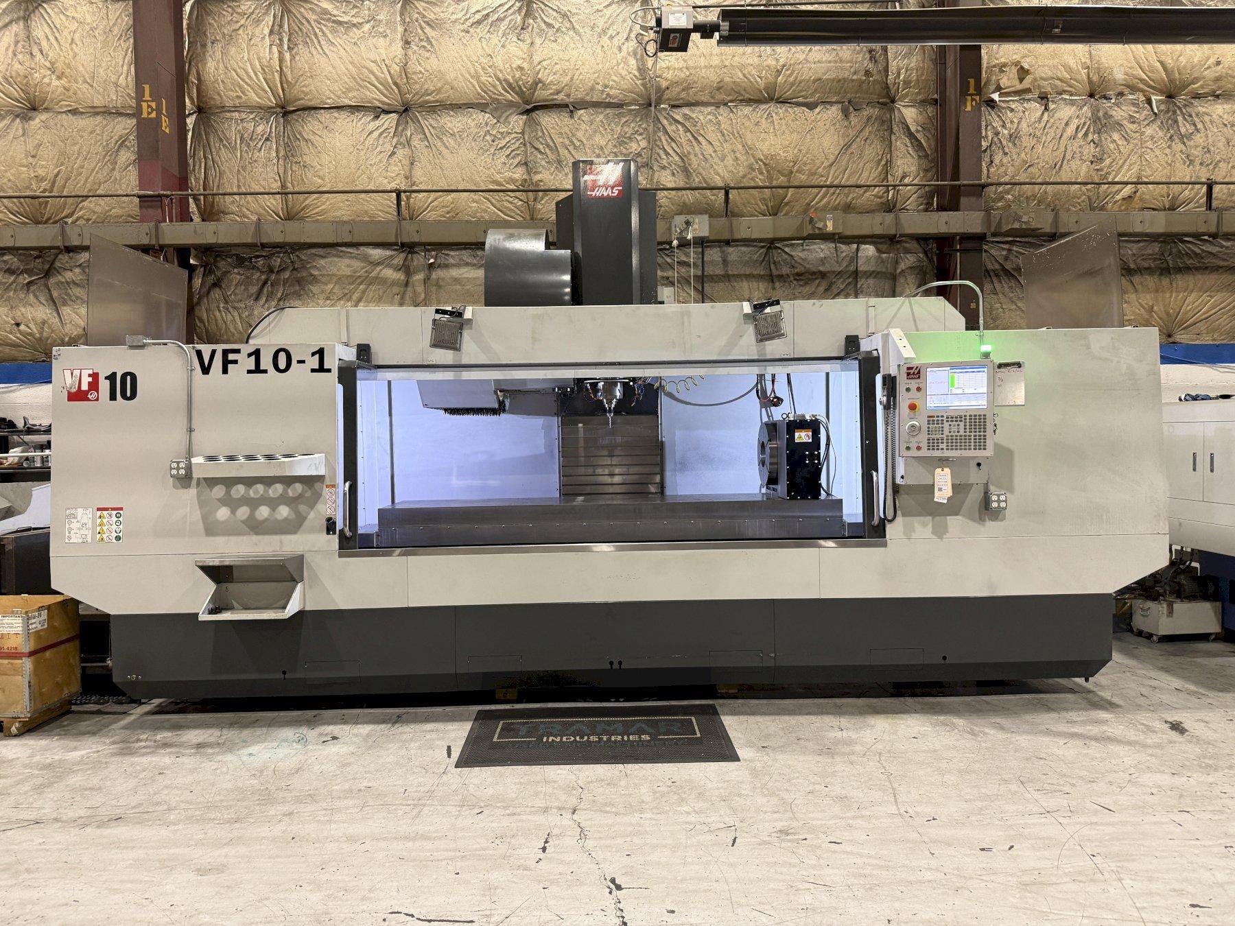 Used 2019 Haas VF-10/50 CNC Vertical Machining Center with 4th Axis (HRT-450) For Sale
