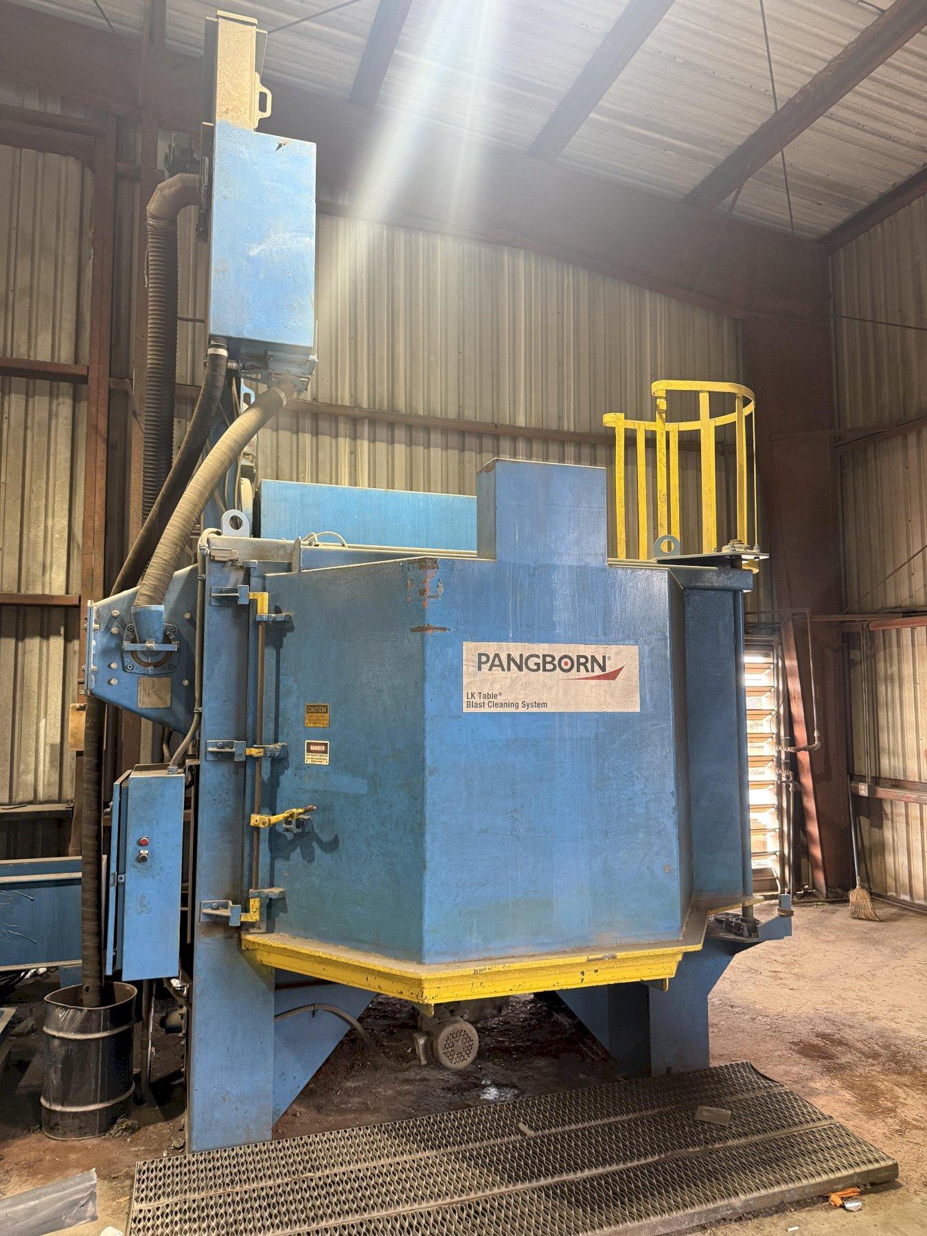 72” TABLE PANGBORN MODEL 6LK-7 ROTOBLAST SHOT BLAST MACHINE: YOBRO #25134