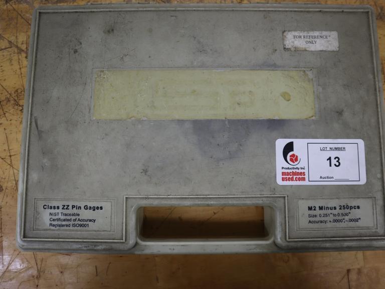 SPI M2 Minus Pin Plug Gage Set, .251-.500", 250 Pieces, Class ZZ with Case- Auction Item