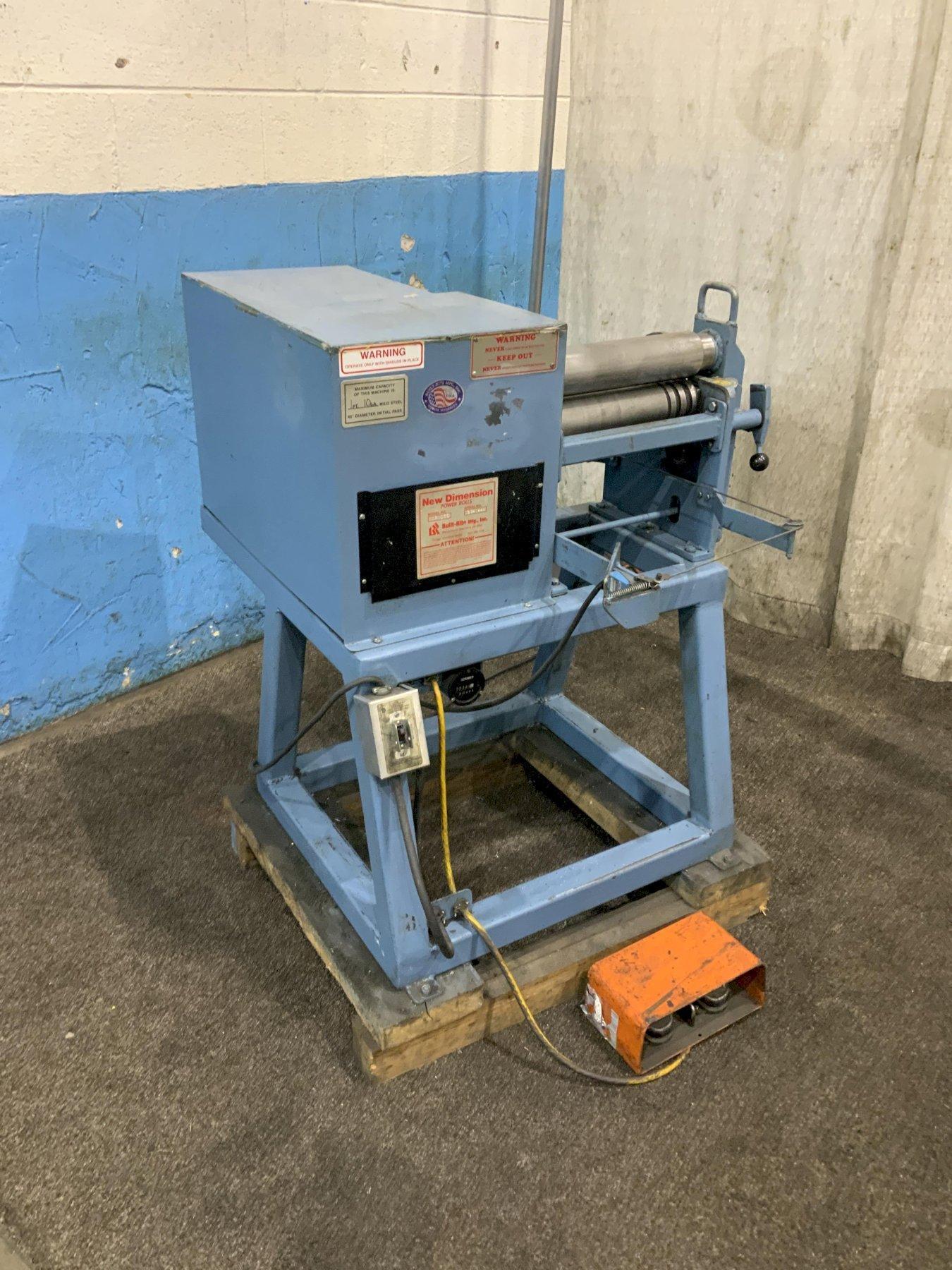 12" X 10 GAUGE BUILT-RITE MFG MDL. MP.135 POWER BENDING ROLLS: STOCK #80857