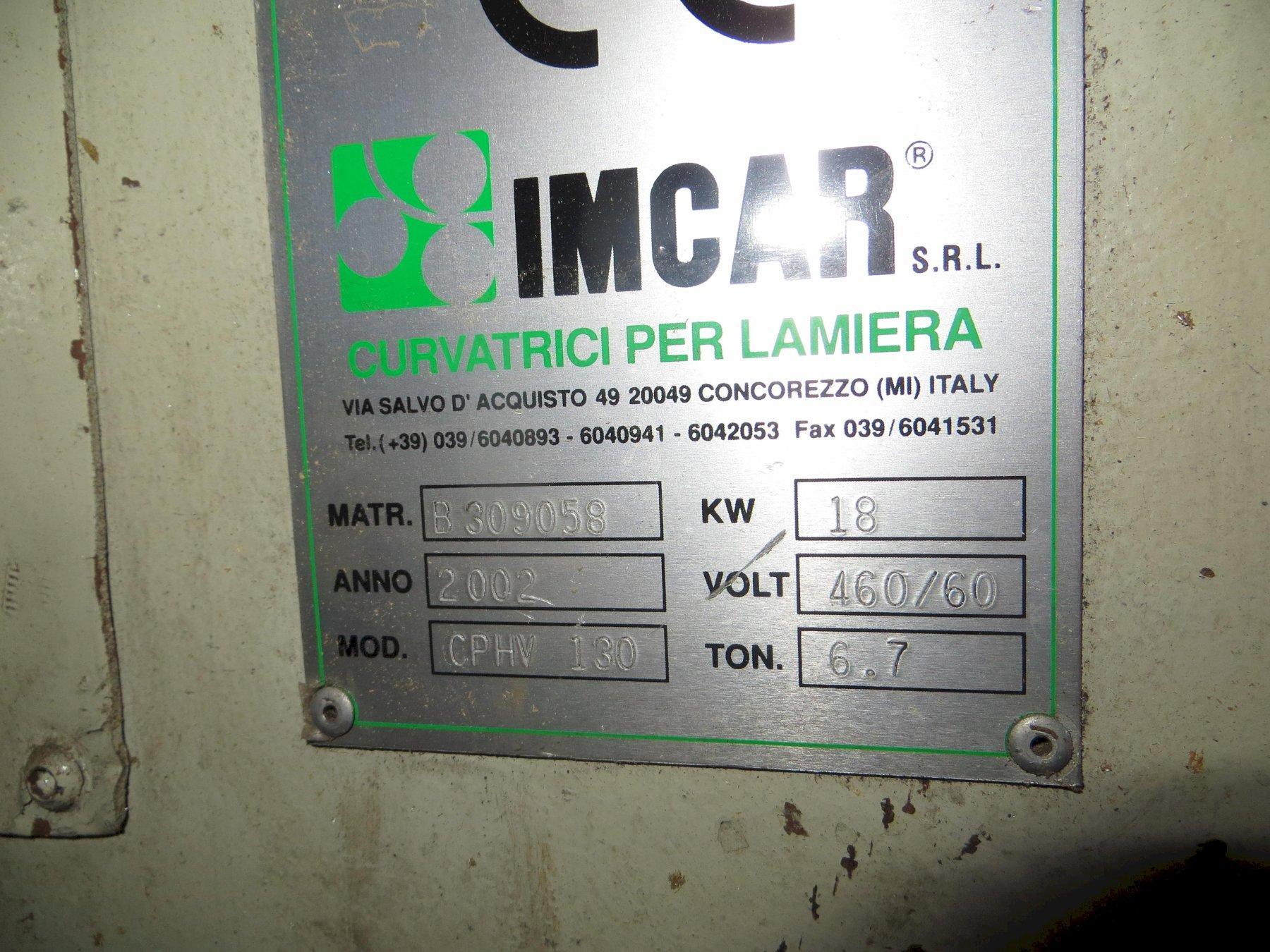 5/8" x 5" x 5" Imcar Angle Bending Roll Model CPHV 130