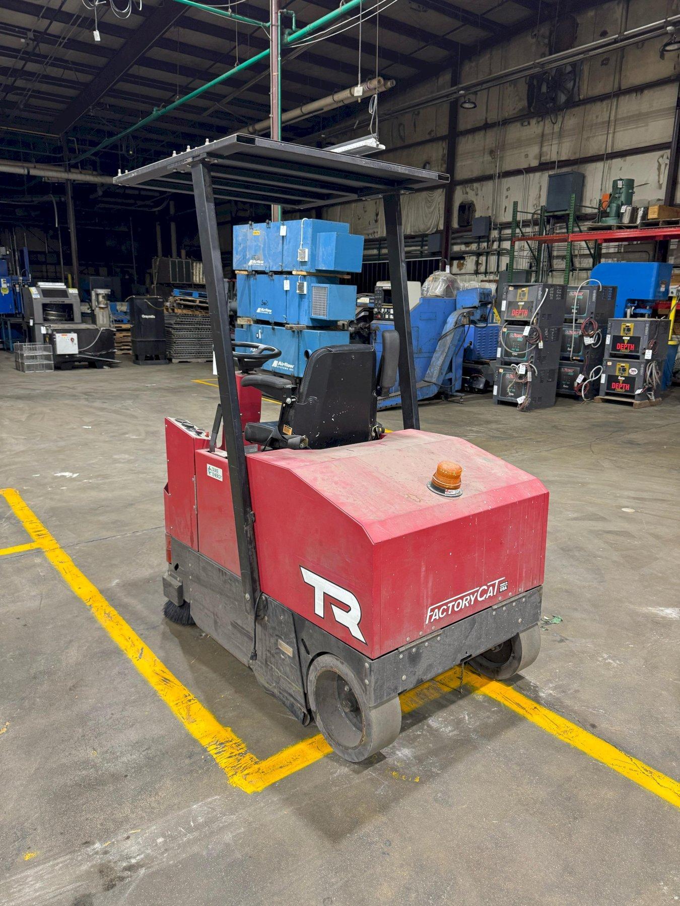 1 - PREOWNED 2010 FACTORY CAT RIDER SWEEPER, MODEL #: TR