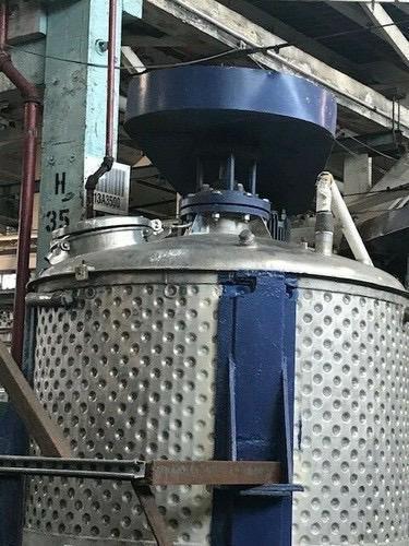 700 Gallon Stainless Steel Dimple Jacketed Tank With Disperser Agitation