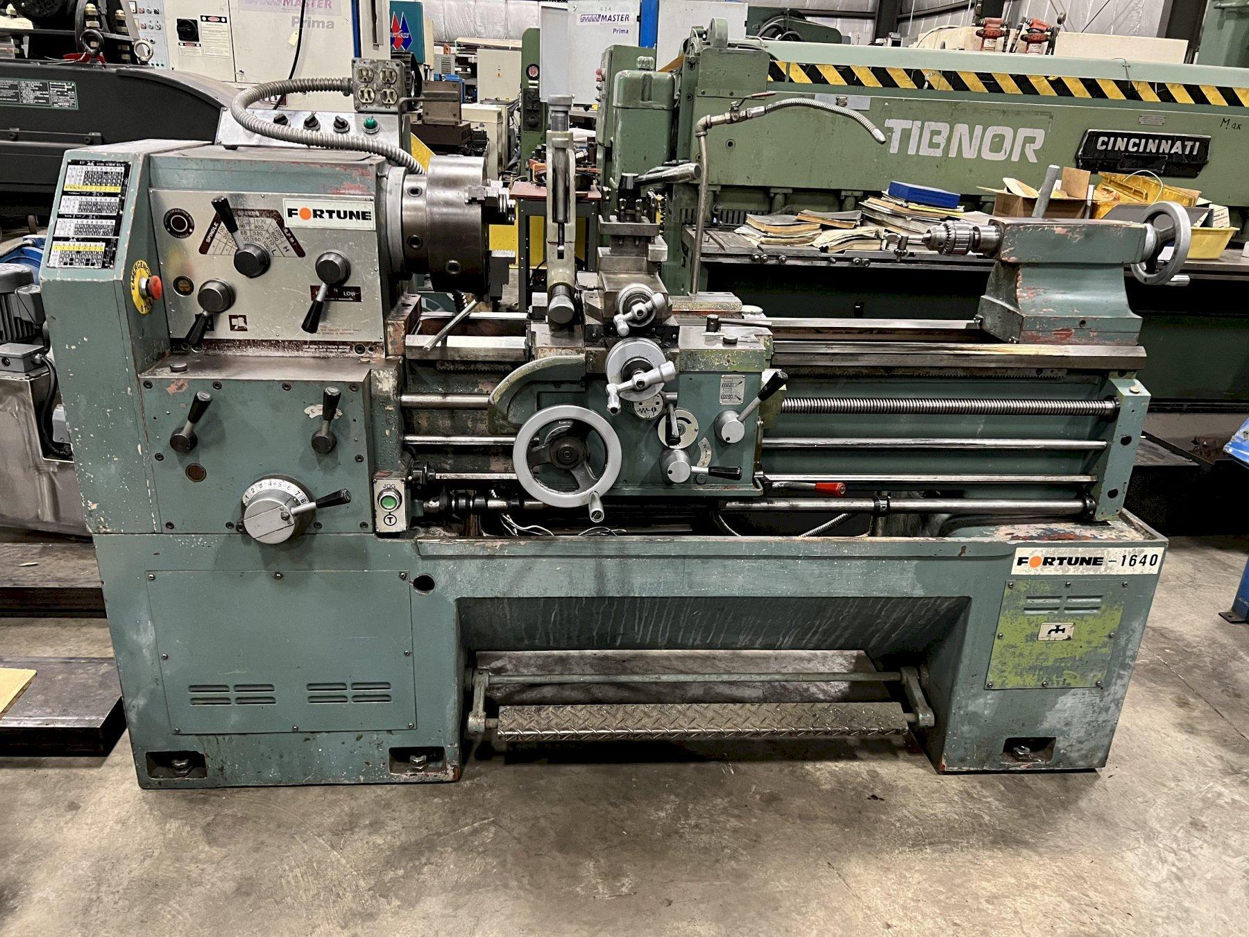 16" x 40" FORTUNE ENGINE LATHE, 10" 3-JAW CHUCK, INCH/METRIC