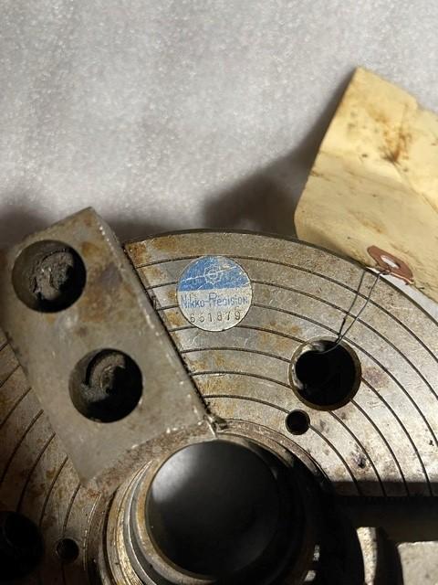 6" Nikko 3-Jaw Rear Actuating Hydraulic Chuck